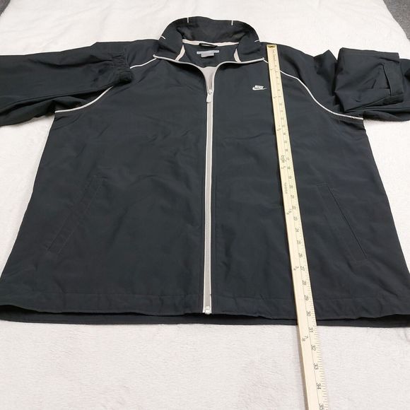 Vintage Y2K Nike Black Vented Lined Windbreaker Full-Zip Jacket Mens Size 2XL - Picture 5 of 8